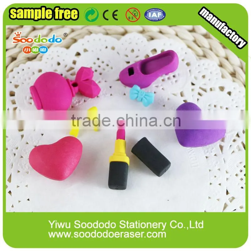 2015 New design High-heeled Shoes puzzle erasers for girls