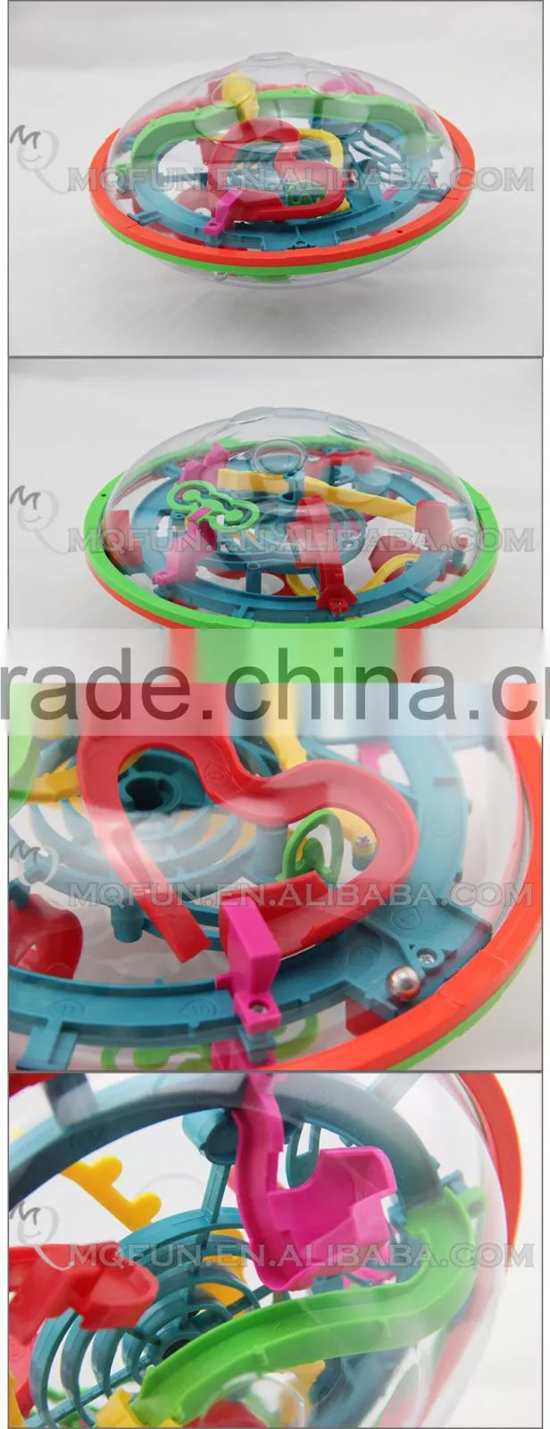 Mini Qute 99 barriers 3D labyrinth maze magical intellect ball kids balance training educational toy 3d puzzle game NO.957