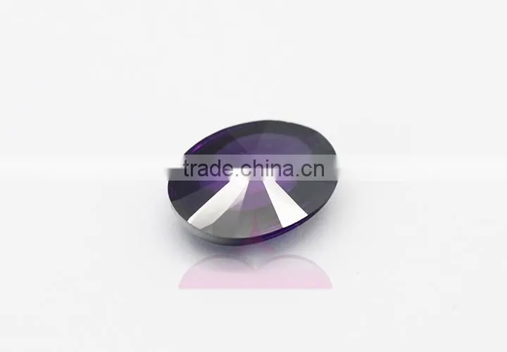 purple cabochon oval cubic zirconia stones
