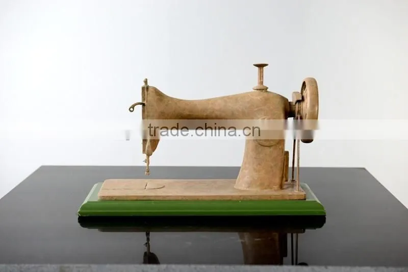 Home Decoration Bronze Sewing Machine Statue Female Figure Sculpture Patented