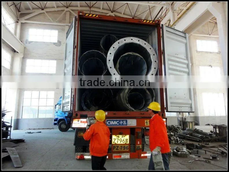 Octagonal galvanized wind power pole