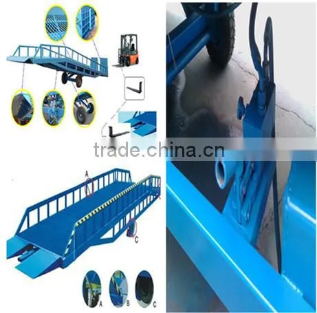 Container using loading lift table mobile hydraulic yard ramp
