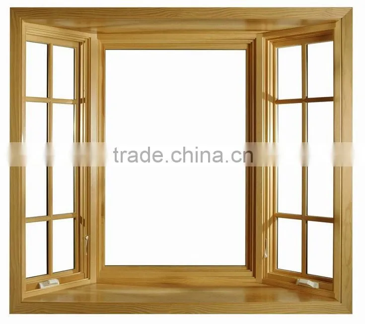 wood glass balcony window/windows model in house