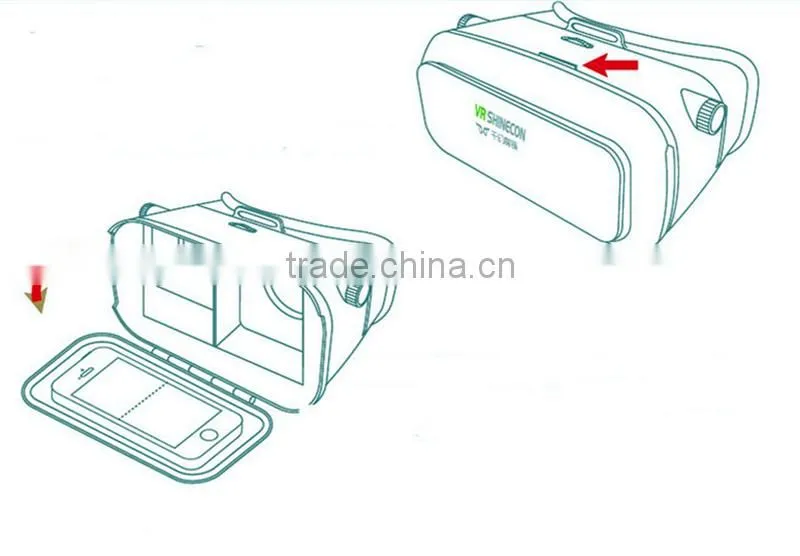 New 2016 product idea vr box cardboard intelligent glasses VR Shinecon 3d glasses virtual reality from Smofit