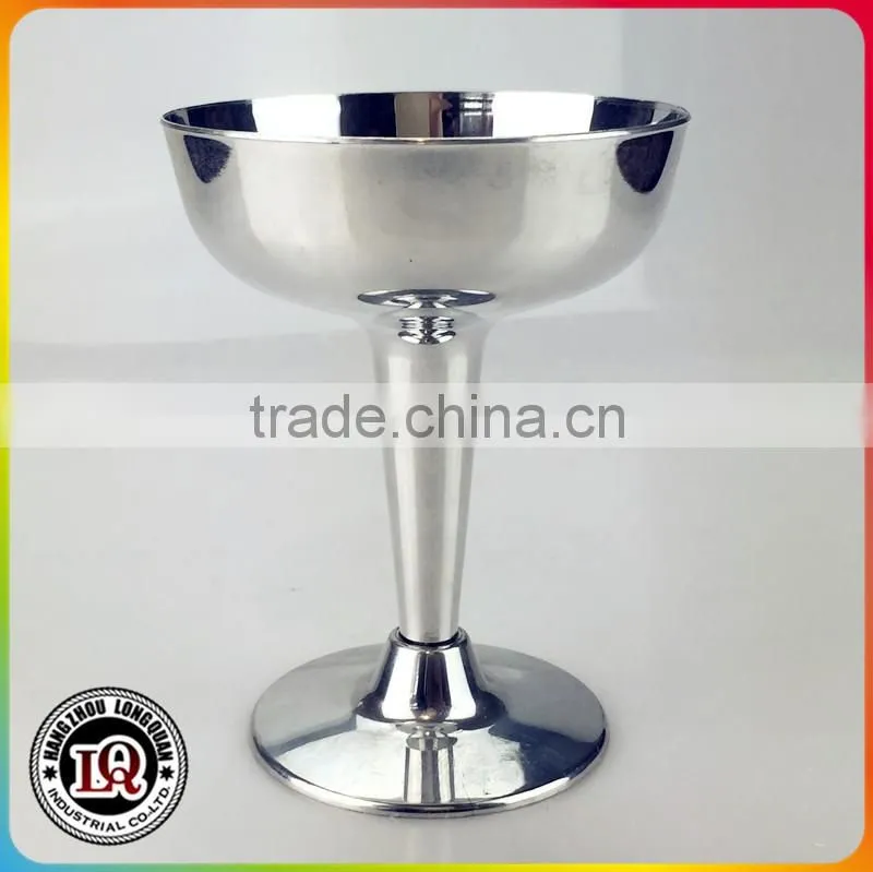 Disposable silver plastic champagne cup