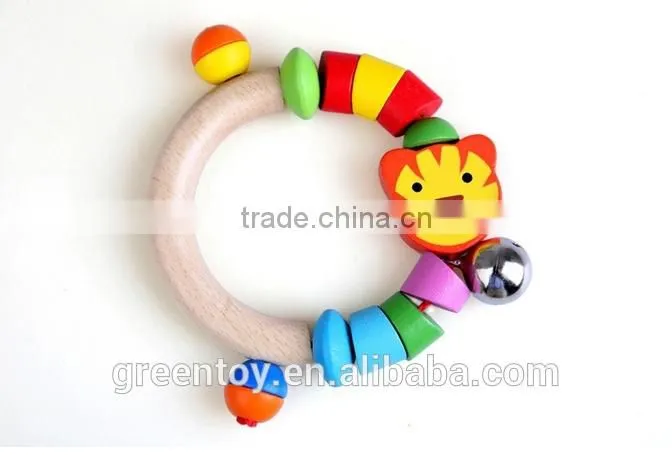 wooden ring bell kids gift baby toy