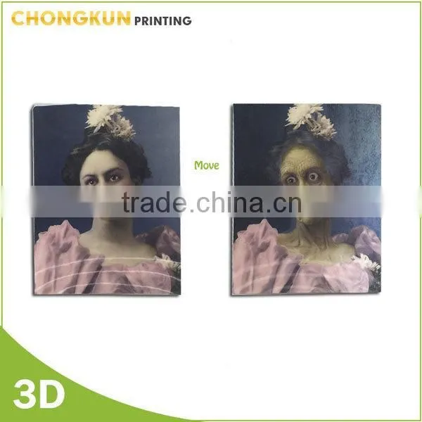 OEM 3d lenticular changing pictures 3d move Halloween picture