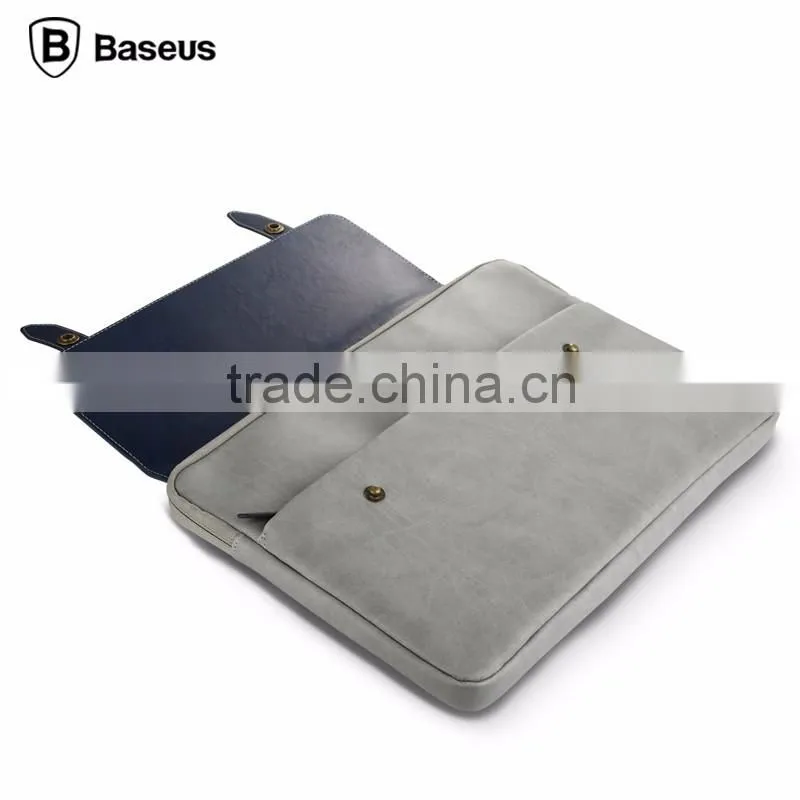 Fashion Baseus British Design Sleeve PU Leather Laptop Portable Bag Cover For Notebook Universal 14.1" TB-0121