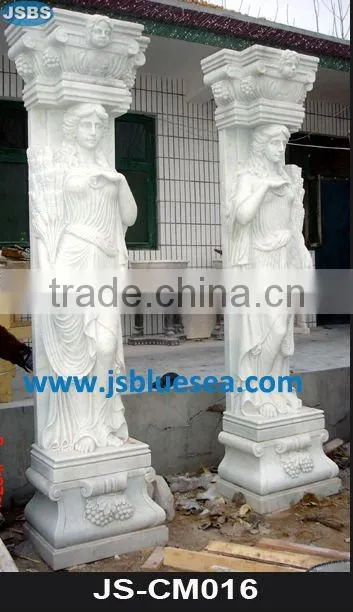 Carved Lady Statue Column JS-CM018Y