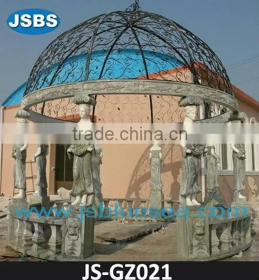 Marble garden column gazebo