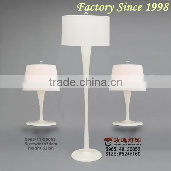 white guest room floor lamp in wood