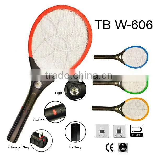 mix color electronic mosquito swatter with light