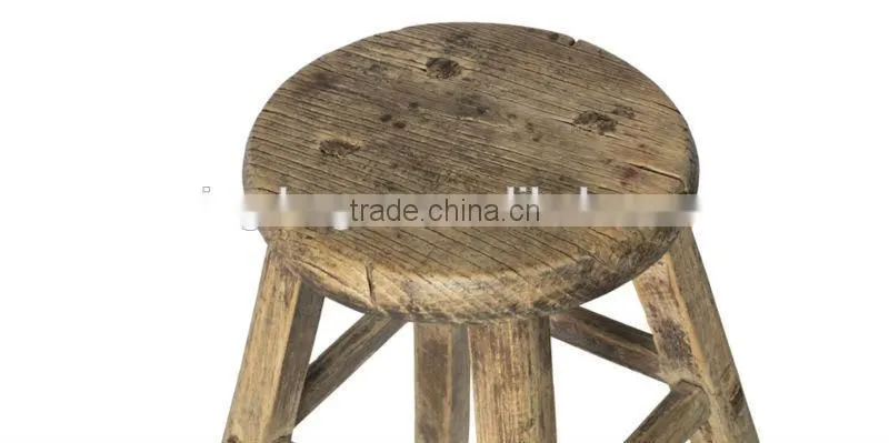 Chinese Antique Shanxi Rustic Elm Stool