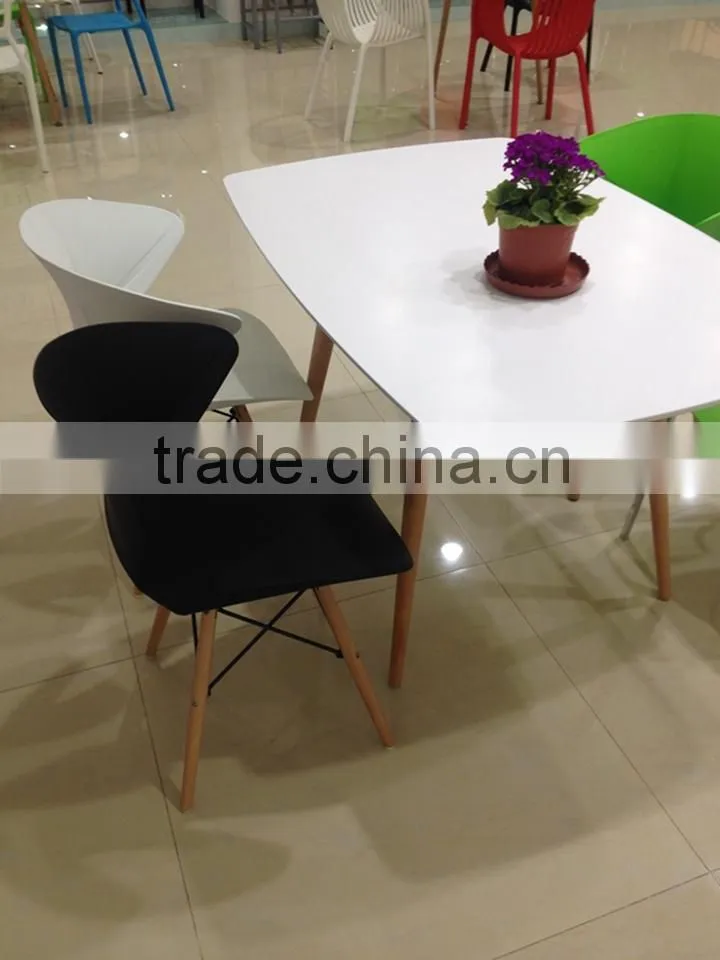 outdoor plastic chairs with wooden legs HYH-A305B