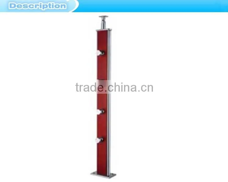 baluster stainless steel balcony railing wood