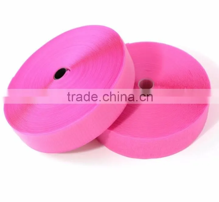100% Nylon colorful reusable sew on hook and loop fastener straps