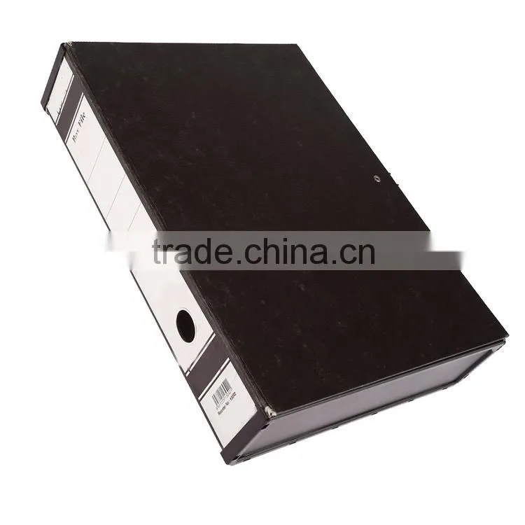 Alibaba Manufacturing Overlay Multi-function Box File Size A4 FC Simple Black Plastic File Box