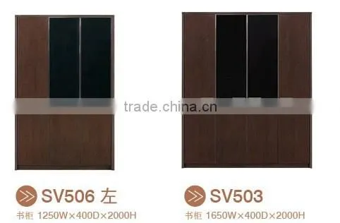 MDF melamine sectional wooden bookcase
