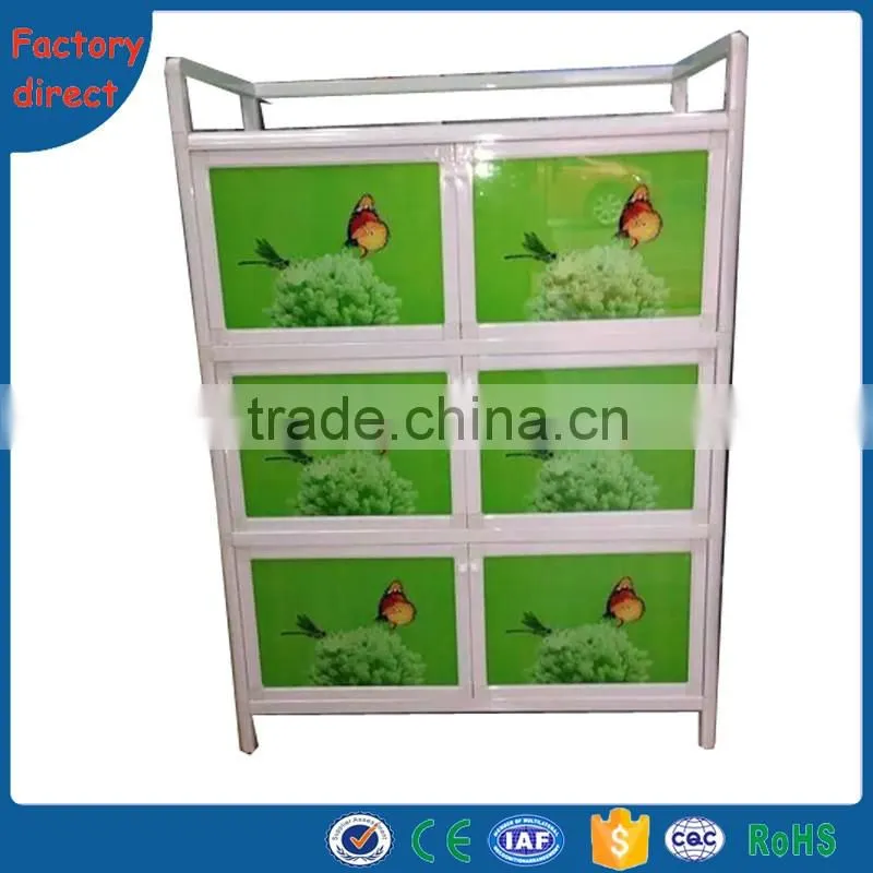 Known Down Struction Aluminium Rack Cabinet For Kitchen With Glass Door