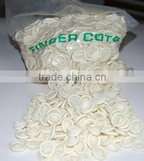 powder free finger white cots.silicone cots for electronic use