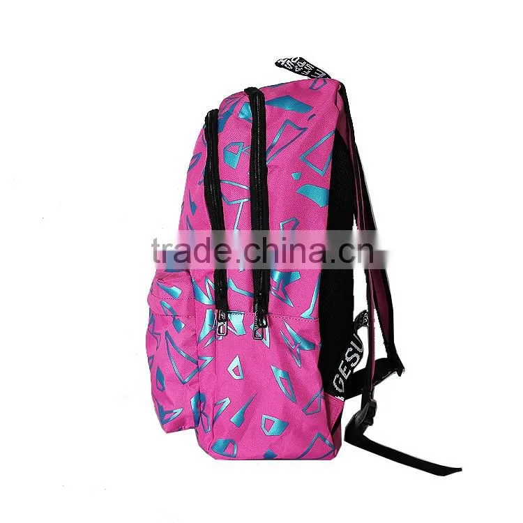 pink bagback nylon cute Cartoon school bag backpack for girl