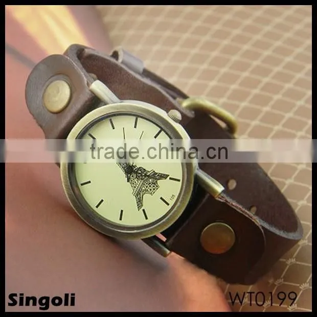 Fashion Classic Elegant Leather Watch Straps Wholesale Roma Number Dial Quartz Woman Watch