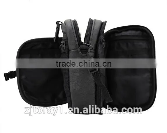 Stylish Mens PU Leather Men Shoulder Waist Cosmetic Bag Case
