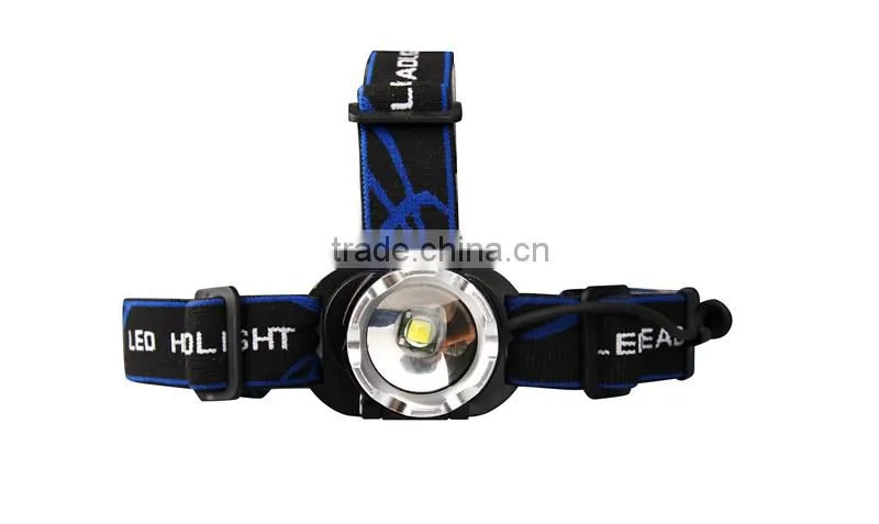 2015 New Style 2*18650 Battery Rechargeable Headlight 500 Lumen Strong Light T6 Led Headlamp Irradiation Distance Of 150 Meter