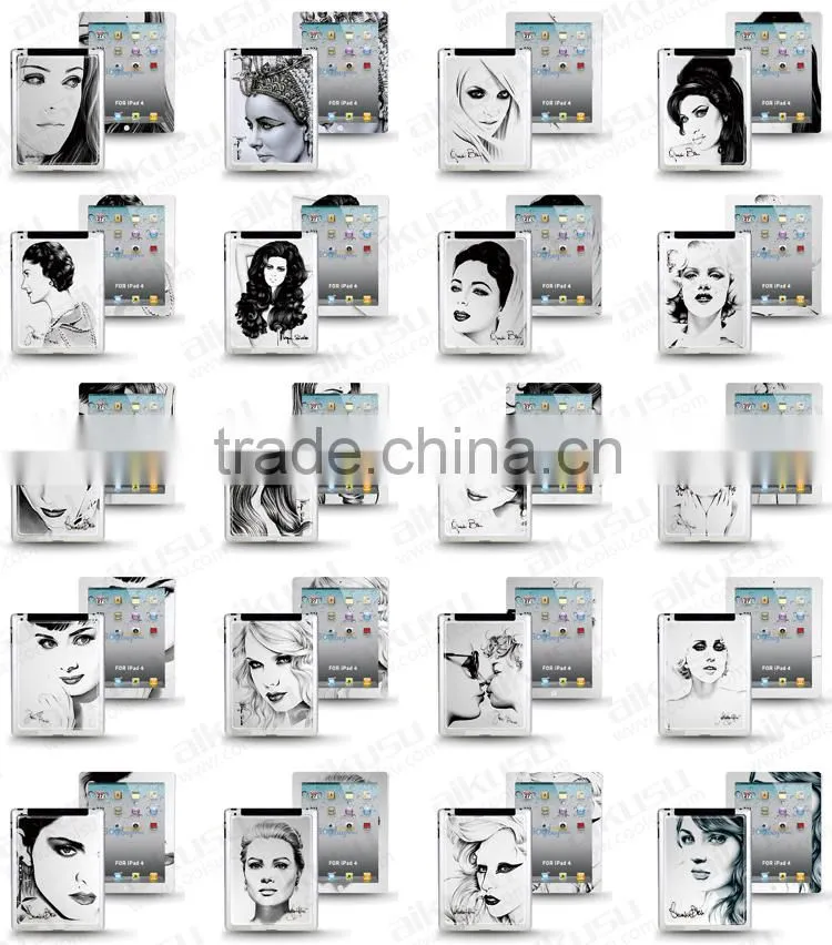 wholesale water transfer printing case covers for iPad mini iPad 4 case, cellphone sticker case