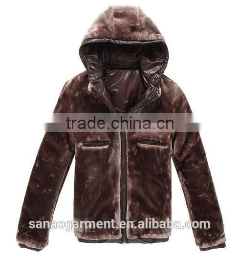 2015 newest Business casual men's thicken lapel sheepskin leather jacket