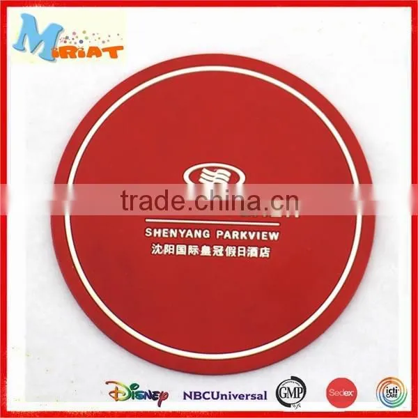 Home decro eco-friendly cutomized soft pvc rubber coaster for cup
