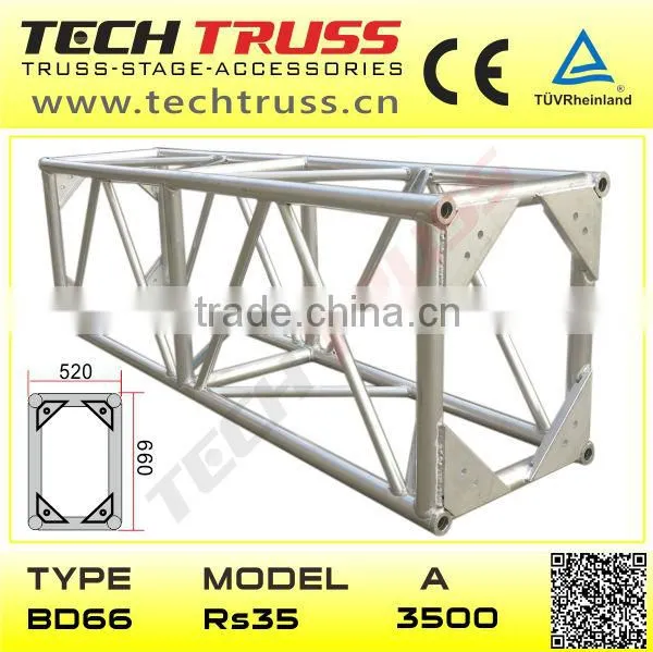 BD66-RS35 aluminium rectangular bolt truss, heavy duty bolt truss
