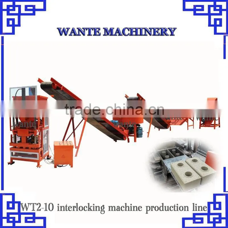 WT2-10 ECO brazil Clay and cement block making machine