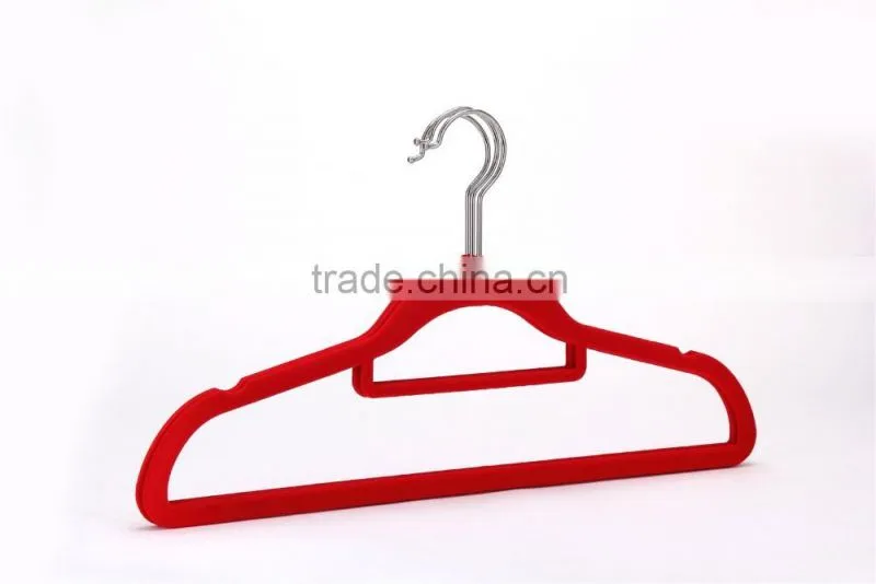 standby velvet flocked clothes hangers and racks with notches