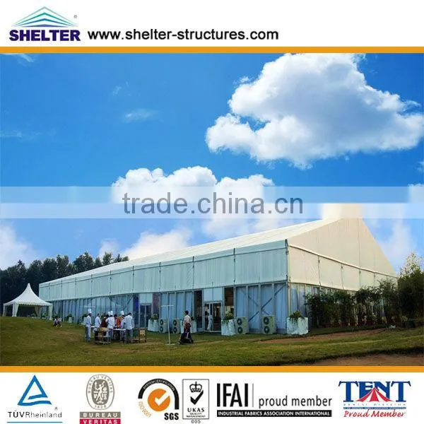 25m x 50m permanently installed glass wall marquee tents for sale