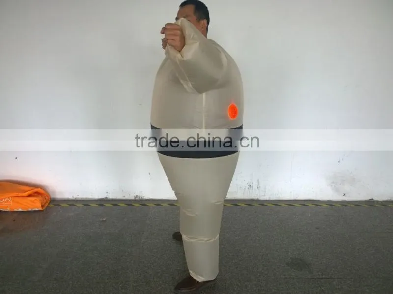 DJ-CO-124 NWE INFLATABLE BLACK SUMO SUIT FAT COSTUME AIRBLOWN EASY LIGHTWIEGHT OUTFIT