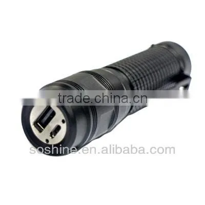 Soshine Super Bright T1 680 Lumens CREE XM-L T6 LED Flashlight Torch 5 Models with Power bank LED rechargeable flashlight led