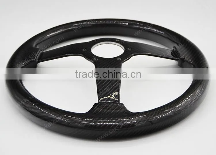 Full carbon fiber steering 14 inch real carbon steering wheel