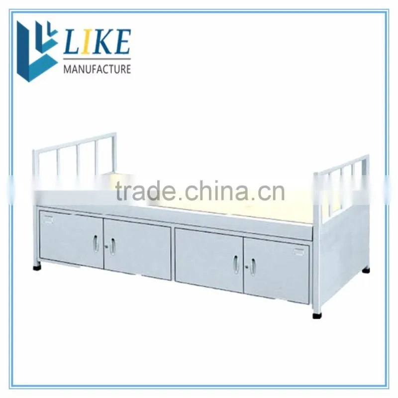 Firm military single bed with cabinet