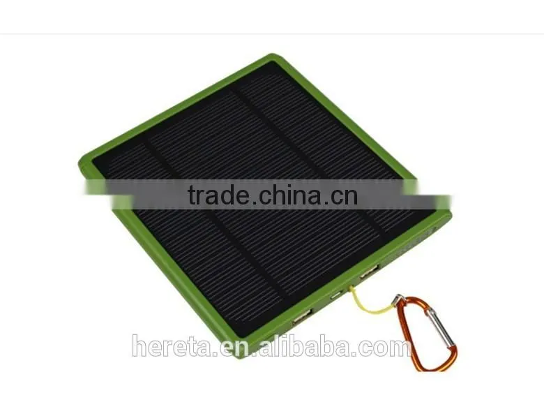 Newest style 30000mah dual usb portable solar panel power bank