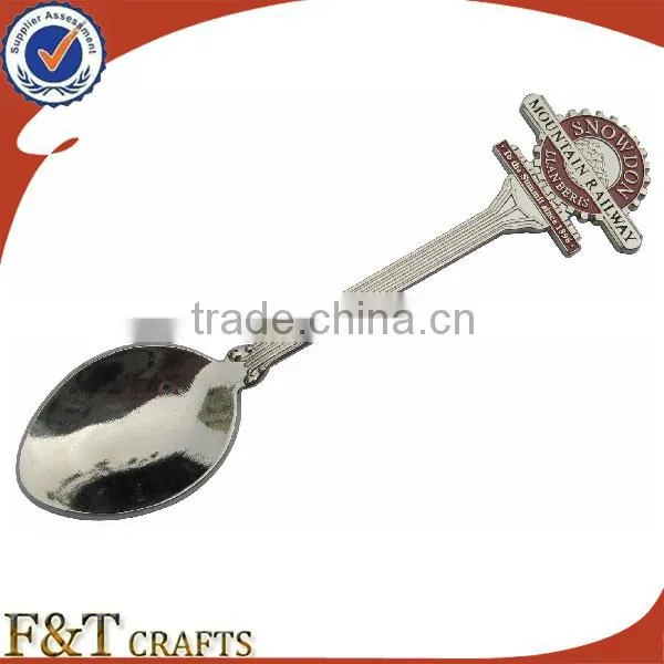 cusotm logo design silver personalized metal souvenir spoons