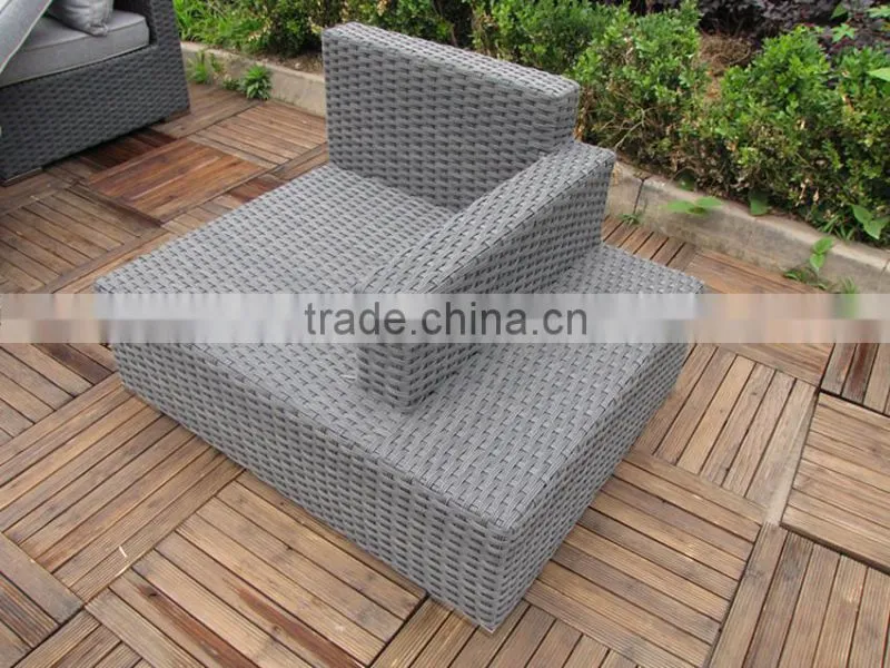 TEMPERED GLASS RATTAN GARDEN TABLE