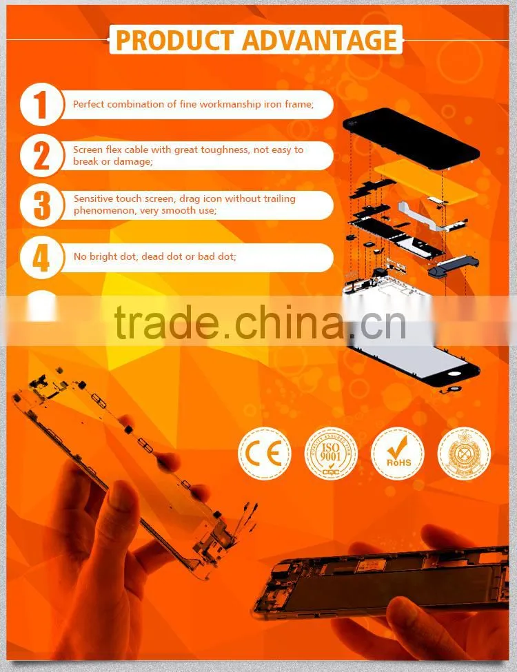 Original new mobile phone repair parts for lg g3 lcd screen with Frame