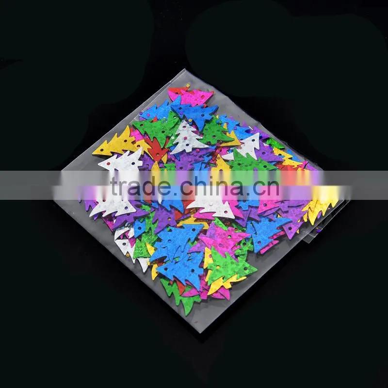 Laser multi-color Christmas tree sequins