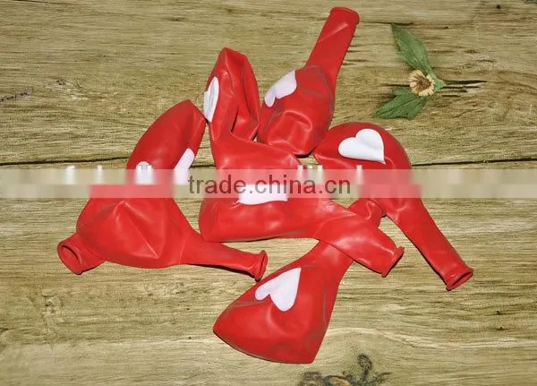 Wholesale 2014 new good quality Colourful wedding lighted Party decoration Balloons 12inch 3.2g heart printed latex balloon