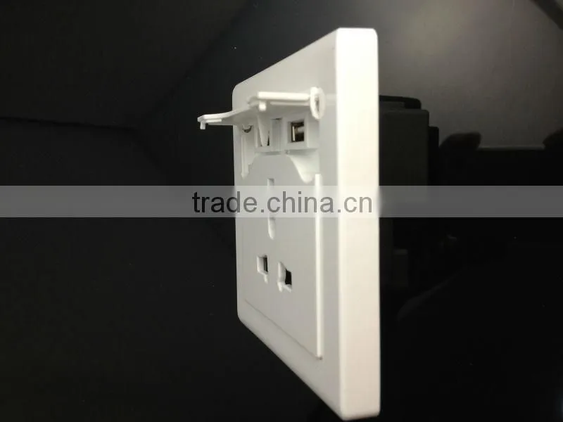 High quality wall socket with USB charger,2100mA