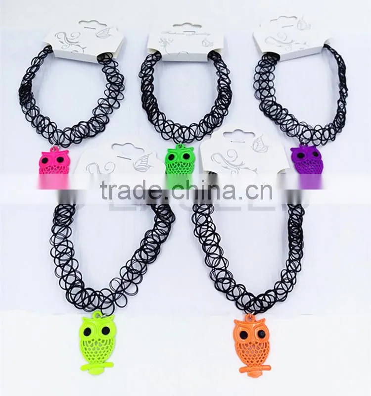 2015 Fashion Hot Sale Plastic Elastic Tattoo Necklace
