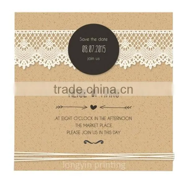 Cheap custom wedding card custom invitation card printing