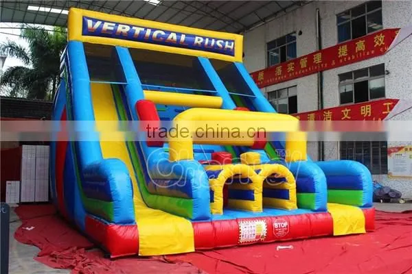 Giant Vertical Rush Inflatable Slide/Inflatable Dry Slide