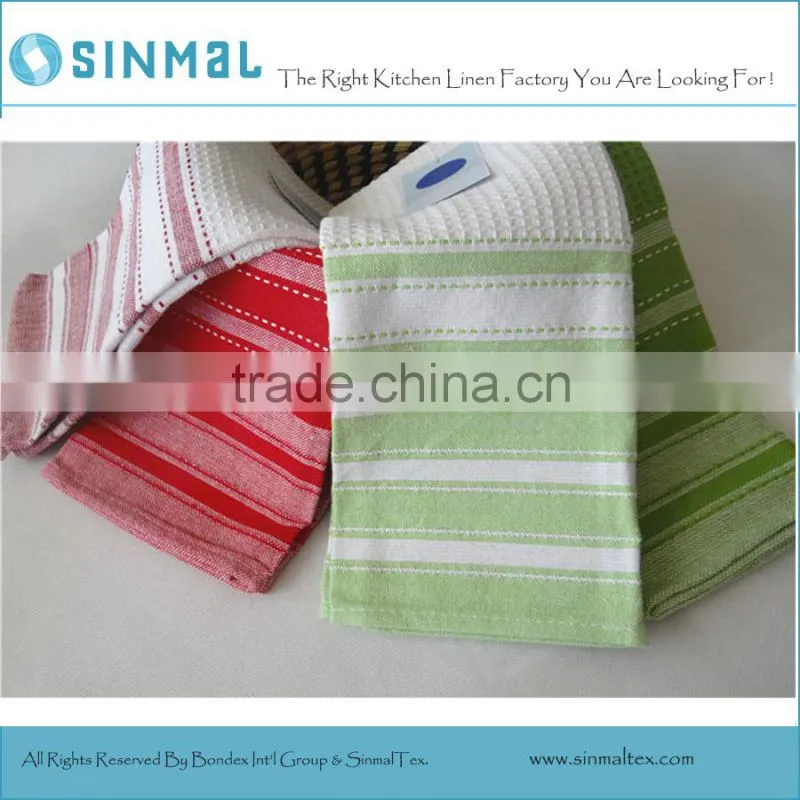Striped Waffle Dish Towel Tea Towel
